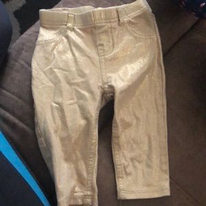 Gold colored pants